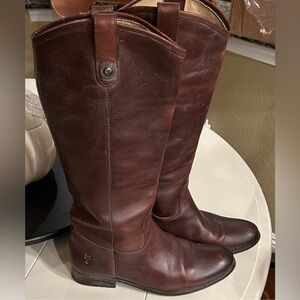 Frye Melissa Brown Leather Boots 8.5